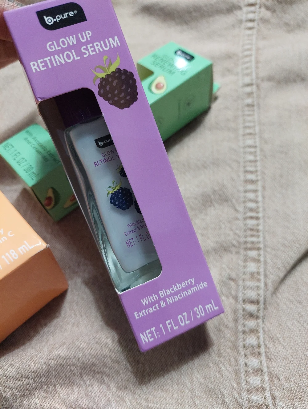 5 Pcs Bpure GLOW UP Serum And Moisturizing Set B Pure Retinol Toner Extract - Picture 4 of 6